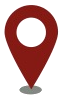 Maroon colored map pin