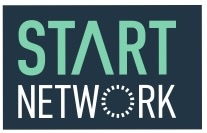 START NETWORK Logo with the O in network a circle of points indicating a network.